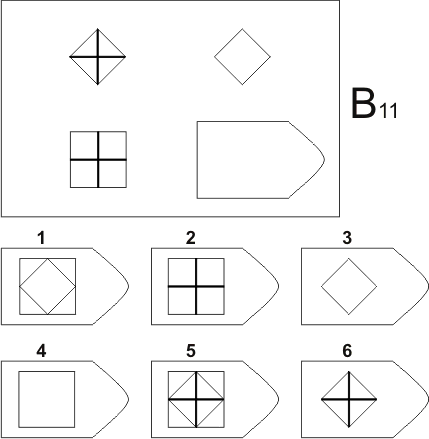 прогрессивные матрицы Равена, серия B, карточка 11